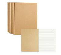 ZMCYN 6 Pcs Kraft Lined Exercise Notebook 8.5"x11"/APProach A4 Size