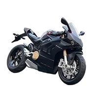 ZMDALI Compatible with Ducati Street Fighter, Panigale V4S, 1:12 Alloy Motorcycle Model Heavy Duty Motorcycle Retro Street Bike Simulation Scooter Men's Gift Car Decoration Red(V4S black)