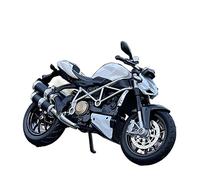 ZMDALI Compatible with Ducati Street Fighter, Panigale V4S, 1:12 Alloy Motorcycle Model Heavy Duty Motorcycle Retro Street Bike Simulation Scooter Men's Gift Car Decoration Red(Fight white)