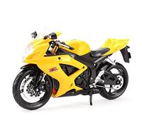ZMDALI Compatible with Suzuki GSX-R600 1:12 Static Die-casting Motorcycle Racing Model Yellow Vehicle Ornament Business Collection Commemorate Desktop Decoration Gift