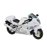 ZMDALI Compatible with Suzuki Hayabusa GSX-1300R 1:18 Alloy & Plastic Parts Motorcycle Model Metal Die-Cast Vehicle Street Bike Model Sport Bike Replica Vehicle Collectible Gift Ornament(White)