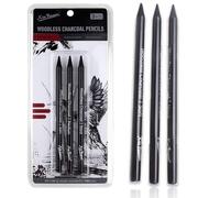ZmdecQna 3 PCS Charcoal Sticks, Professional Hardness Levels, Perfect for Rich Shading, Drawing & Art, DIY Drawing Sketching, Drawings Tools Charcoal Pencils for Artists Students and Hobbyists