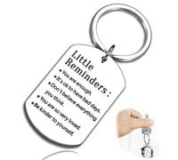 ZmdecQna Keyring, Personalised Keyring, Small Gifts for Women, Mens Stocking Fillers, Graduation Gifts for Her, Inspiration Uplifting Quotes Reminder Gift for He Or She
