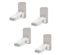 ZMDMAH 4 Pieces Child Safety Window Lock for Doors Door Child Lock without Screws and No Drilling White Reusable for Door Handle Protection Children and Pets