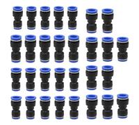 ZMDMAH Pack of 30 Pneumatic Connectors, 4-8, 6-8, 8-10, 6-12 mm Air Push Quick Attachments, Hose Connector, Pneumatic Fittings, Push Compressed Air Connector for Compressed Air Hose Connection