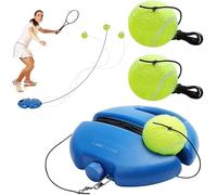 ZMDMAH Tennis Trainer Set, Trainer Baseboard with 2 Rebound Balls, Tennis Trainer Set, Self-Study Exercise Training Tool, Tennis Training Equipment for Solo Training, Adults