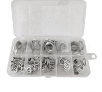 ZMdooreasy 200 Pcs Aluminium Gasket Set High Temperature Resistant Sealing Washers DIN988 Standard Assorted Sizes Φ5-Φ14 for Automotive Plumbing(G)