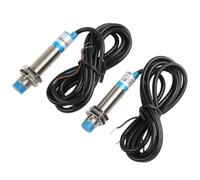 ZMdooreasy 2Pcs Inductive Proximity Sensor LJ12A3-4-Z/BY For M12 Metal Detector Switch 4Mm Detection Range Industrial Automation