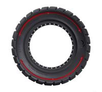 ZMdooreasy 3.50-6 Non-Pneumatic Solid Tire For Electric Scooter | Off Road For Honeycomb Structure Puncture Proof Rubber Wheel, Shock Absorber For 10 Inch E-Scooter Parts(Red Border)