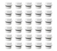 ZMdooreasy 30 Pcs White PPR Threaded Sealing Cap Set for Water Pipe & Irrigation Systems, 1/2 3/4 1 Inch Plastic End for Home Garden Industrial Fittings(1 Inch)