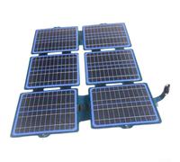 ZMdooreasy 30W Foldable Solar Panel Charger with ETFE Monocrystalline Cells, IPX6 Waterproof Portable Sun Power for QC3.0 PD3.0 USB Output, Camping Hiking Travel Gear(30W - Blue - Type-C)