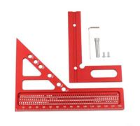 ZMdooreasy 3D Carpenter's Square Ruler with Integrated Pin System and Degree Scale,Multi-Angle Scribing Tool with Millimeter Inch Dual Ruler, for Precision Layout Work