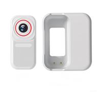 ZMdooreasy Action Camera With Magnetic Charging Case Optimized For Vloggers And Pet Owners Requiring First Person Perspective Capture(White)