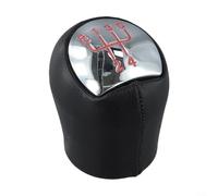ZMdooreasy Aesthetic Enhancement Bright Silver Finish on This Ergonomic Gear Shift Knob Compatible with Several Models (Red)