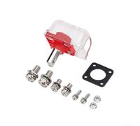 ZMdooreasy Battery Terminals 250A Heavy Duty Connectors with Transparent Covers, Nickel Plated Copper PA66 Flame Retrant Housing for Energy Storage Solar Power System(Red)