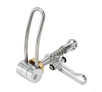 ZMdooreasy Bike Seat Post Clamp Aluminum Alloy Quick Release Seatpost Clamp, for Brompton and for 3sixty Folding Bikes,with Folding Lock Feature(Silver)