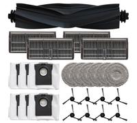 ZMdooreasy Cleaning Solution for MOVA P10 Pro For Ultra Replacement Main Brush, Side Brushes, Filters & Mop Cloths with Dust Bags (B)