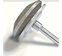 ZMdooreasy Diamond Lawn Mower Blade Sharpener with 120 Grit Grinding Wheel for Any Power Hand Drill Garden Scissors Rototillers Maintenance Tool