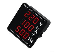 ZMdooreasy Digital Display Combination Instrument AC Voltage Current Meter Frequency 220V 380V 100A Reverse Protection for Industrial Power Systems 72x72mm(CH72-VAH)