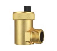 ZMdooreasy DN15 Brass Automatic Exhaust Valve for Radiators and Hydronic Heating Systems, External Thread Vent Valve, Compact Plumbing Air Pump(Natural)