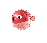 ZMdooreasy Dog Toy Fish Ball Made Of TPR And Thickened Rubber To Resist Flattening, Breaking, And Excessive Wear During Active Play(Red)