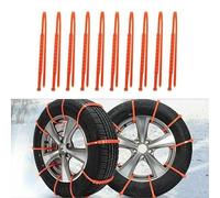ZMdooreasy Easily Remove Your Vehicle from Slippery Conditions with This Ten Piece Antiskid Tire Chain Set Today
