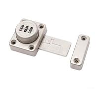 ZMdooreasy Extended Locking Tongue Zinc Alloy Door Bolt with Combination Code for Home or Office Security, Keyless Cabinet and Safe Lock(Silver)