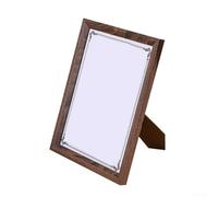 ZMdooreasy For A4 Size Frame 21x29.7 Cm For Certificates And Official Documents Made Of MDF Wall Mount And Table Stand Ready(walnut color)