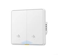 ZMdooreasy for Zigbee 3.0 Wall Switch and Motion Sensor, 6m 100° Detection, Energy Efficient Lighting and Appliance Control, Night Light Safety Feature(white)