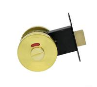 ZMdooreasy Indicator Door Lock, Red Green Occupancy Sign, for Toilet Bathroom Bedroom Hotel Study Room Toilet Occupancy Indicator,Zinc Alloy Door Hardware(gold)