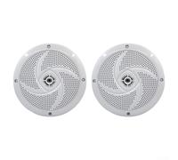 ZMdooreasy Marine Slim Mount Speaker System With Weather Resistant Design For RV Yacht Boat 80Hz-20kHz Frequency Response White 18.6x4CM