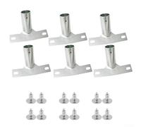 ZMdooreasy Metal Broom Handle Holders For Cleaning Tools With Screws Connecting Accessories Compatible With 23.5 Mm Diameter Handles 3/6/12 Pack(6pcs)