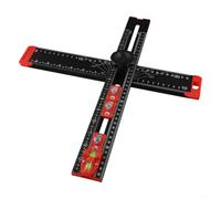 ZMdooreasy Metal Drill Guide Ruler with Dual Level Bubble Accurate