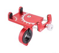 ZMdooreasy Motorcycle Aluminum Alloy Phone Holder with 360 Degree Rotation for Secure Navigation and Hands Calls on Handlebar (Red)