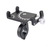 ZMdooreasy Motorcycle Aluminum Alloy Phone Holder with 360 Degree Rotation for Secure Navigation and Hands Calls on Handlebar (Black)