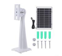 ZMdooreasy Outdoor Solar Charging Panel, Outdoor Surveillance Power 8W 5V for Arlo Security Cameras 3 Meter Wire Monocrystalline Silicon(Black)