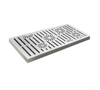 ZMdooreasy Outdoor Stainless Steel Rectangle Drainage Lid with Frame Slip-Resistant Quick Flow Grate for Patio Garden Sidewalk Residential Pool Farm Landscape 200x400mm(200 * 400 * 20 * 2mm)
