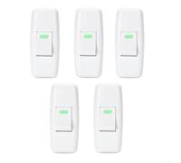 ZMdooreasy Pack of 5 Cord Switch 2Pin Impulse 250V 10A with Push Button Control Suitable for Desk and Bed Lamps
