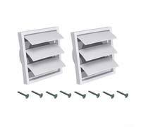 ZMdooreasy PP Plastic Exhaust Hood with Gravity-Driven Louver for Tumble Dryer and Range Hood Ventilation, Wall Vent Cover for Kitchen Bathroom Office, 100/125/150mm(2PCS 150mm)