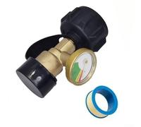 ZMdooreasy Propane Pressure Gauge with Glow-in-the-Dark Indicator | Solid Brass POL Adapter for BBQ Grills | RVs and Campervans, Leak Detector, 2 Pack