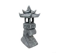 ZMdooreasy Rechargeable Solar LED Pagoda Lantern Light For Outdoor For Garden And Patio, Resin Material And Solar Panel With Auto On/Off Sensor(A)