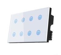 ZMdooreasy Smart Home Switch With Tempered Glass Touch Panel, Dual WiFi Connection, Energy Usage Insights, Family Sharing Permissions, And Voice Assistant Integration(white)