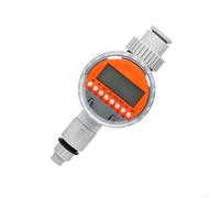 ZMdooreasy Smart Hose Timer with Rain Delay, Programmable Watering Controller for Garden Irrigation, LCD Display Automatic Tap Timer for Lawn Plant Care, White(B)