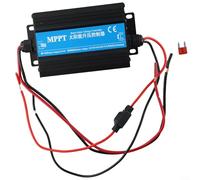 ZMdooreasy Solar Booster Controller with Digital Display for 24V 36V 48V 60V 72V Battery Solar Charging Overcharge Short Circuit Protection Black PVC