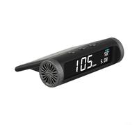 ZMdooreasy Solar Powered Wireless Car HUD Head Up Display GPS Digital Speedometer with 650mAh Battery for All Vehicles Temperature Clock KM/H MPH Switch
