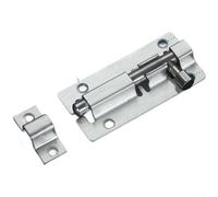ZMdooreasy Stainless Steel Square for surface Mount Door Latch, Duty Security Bolt for Wooden and Doors, Rust Resistant Hasp Lock Hardware, 2 to 12 Inch Options, Silver Finish(3 inch)