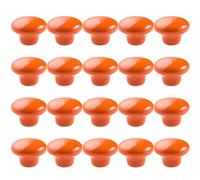 ZMdooreasy Timeless Ceramic Cabinet Knobs Set of 20 Vintage Drawer Pulls for Home Furniture and Doors (Orange)