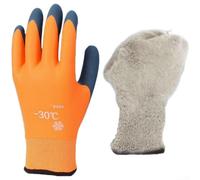 ZMdooreasy Touchscreen Winter Gloves with Sandy Grip for Wet Fish(orange)