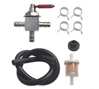 ZMdooreasy Two-Way 1/4" Fuel Shut Off Valve with Line for Zero Turn Mowers, For Scag 482212 for HUSTLER 745059, Metal Dual Tank Switch Kit with Filter