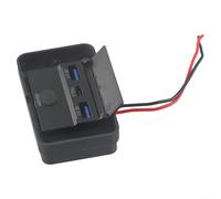 ZMdooreasy USB Charging Socket Panel with Dual Ports Designed for Cars, Supporting For QC3 0 & PD3 0 Fast Charge Technology in 12V/24V Systems (Blue Light)